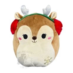 Squishmallow 8 Inch Darla The Deer With Earmuffs Christmas Plush Toy