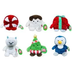 Bumbumz 7.5 Inch Holiday Bumz Set Of 6 - Penelope, Marci, Gabrielle, Yano, Tinsel, Paulo